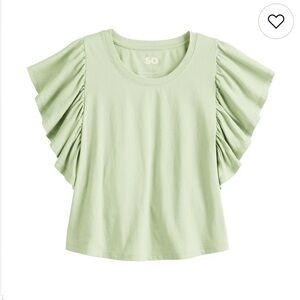 Flutter Sleeve Crop Top